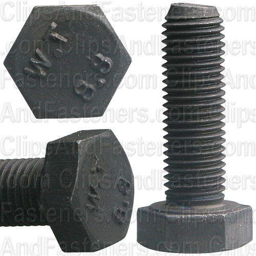 8-1.00 X 25mm Metric Hex Hd Din 961 Cl 8.8 - Black