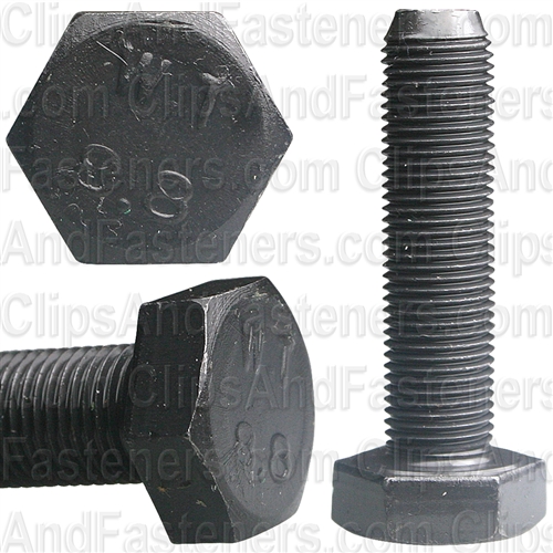 10-1.00 X 40mm Metric Hex Hd Din 961 Cl 8.8 - Black