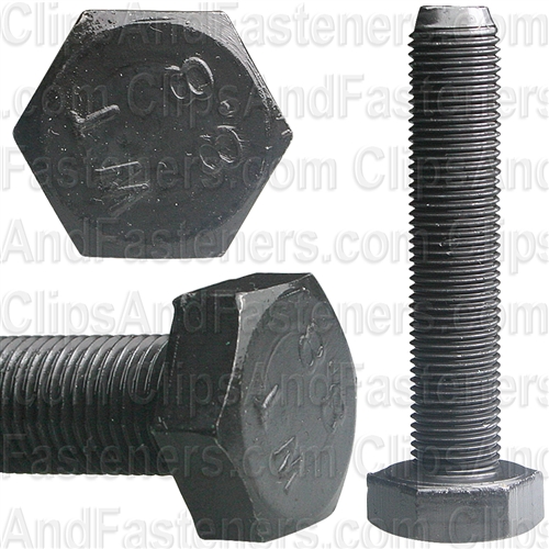 10-1.00 X 50mm Metric Hex Hd Din 961 Cl 8.8 - Black