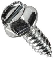 #14 X 3/4 Sloted Hex Washer Head License Plate Screw