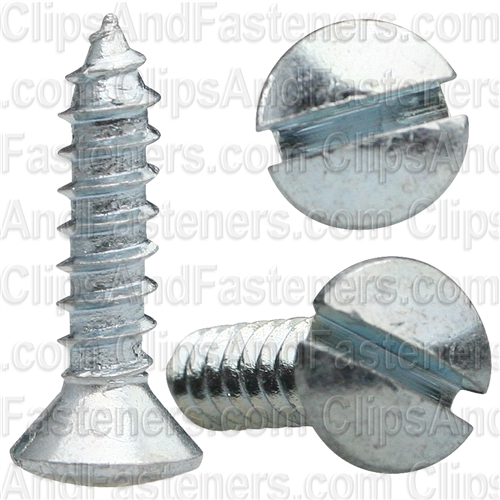 #6 X 5/8" Slotted Oval Head Tapping Screws Zinc