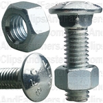 Bumper Bolt 7/16-14 X 1-1/2 Uncapped W/Nuts -Zinc