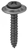 #8 X 1" Phillips Oval #6 Head Sems Countersunk Washer Black Phosphate