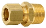 Brass Male Connector 1/8" Tube 1/8" Pipe Thread