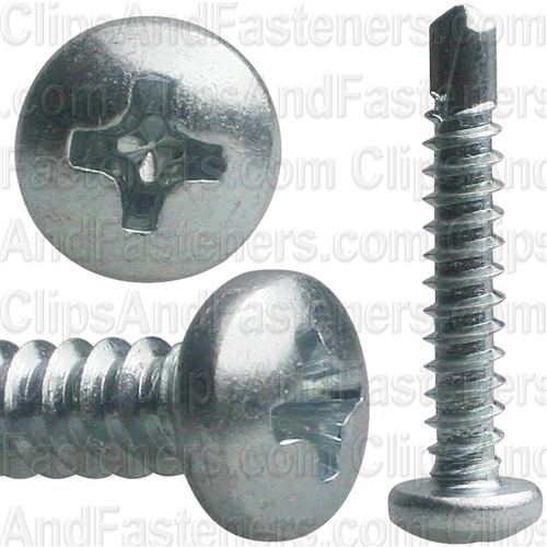 #8 X 1 Phil Pan Hd #2 Teks Screw - Zinc