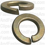 7/16" High Alloy Split Lock Washer - Zinc & Yellow