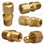 Brass Male Connector 3/16 Tube 1/8 Pipe Thread