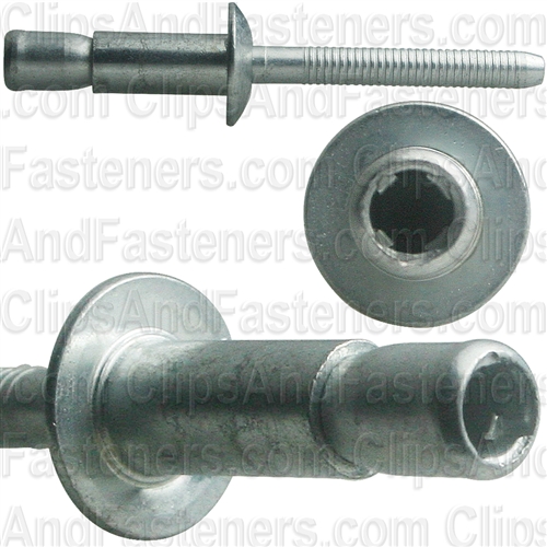 POP AD63-66BS Multi-Grip Blind Rivet; 3/16 Inch (0.187 Inch), (0.188 -  0.375 Inch Grip), Dome Head, Aluminum/Steel, Plain