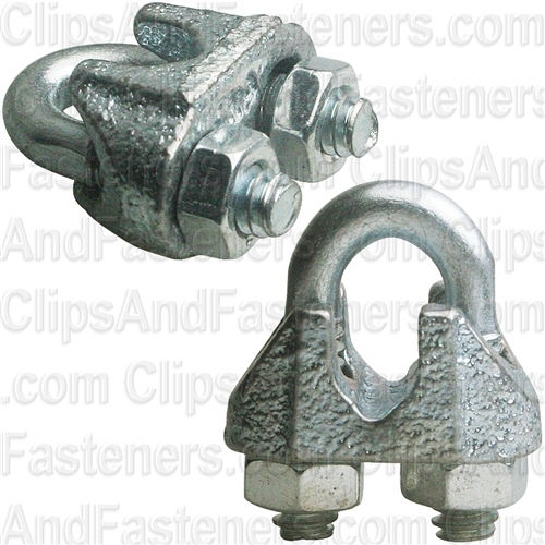 Nipper Wire Rope Clip 3/16" Dia. - Galvanized