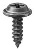 #8-18 X 1/2 Phillips Flat Top Washer Head Screws Black E-Coat