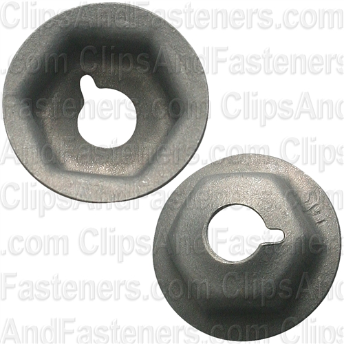 M5-.8 Washer Lock Nut 14mm O.D. 10mm Hex Zinc