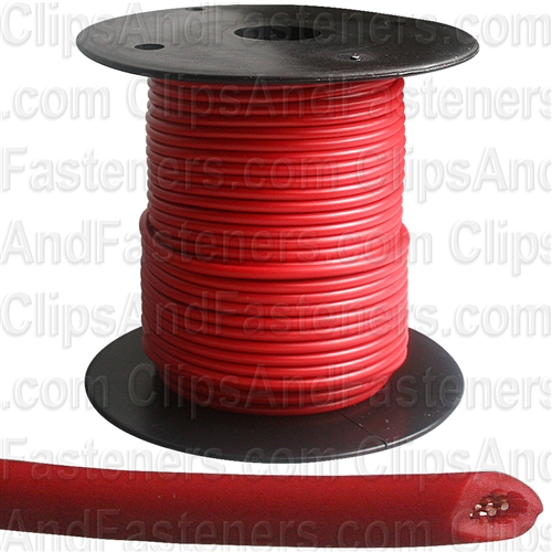 Plastic Primary Wire Red 100' 18 Gauge