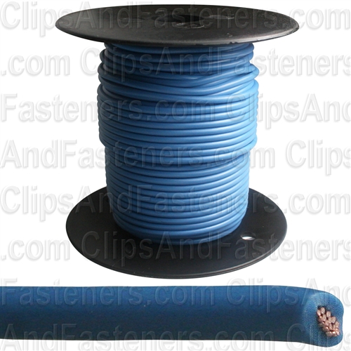 Plastic Primary Wire Blue 100' 18 Gauge