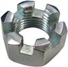 Slotted Finished Hex Nuts 5/8"-18 SAE Zinc