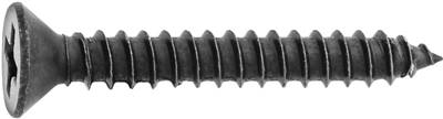 #6 X 1" Phillips Flat Head Tapping Screw Black Oxide