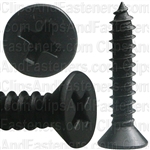 #10 X 1" Phillips Flat Head Tapping Screw Black Oxide