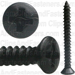 #4 X 1" Phillips Oval Head Tapping Screws Black Oxide