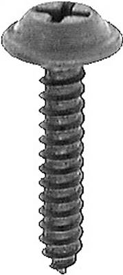 #10 X 1 Phillips Flat Top Washer Head Screws Black E-Coat