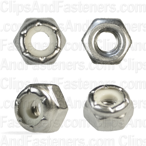 10-24 Nylon Insert Lock Nut 18-8 Stainless Steel