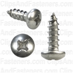 8 X 1/2 Phillips Pan Head Tap Screw 18-8 Stainless
