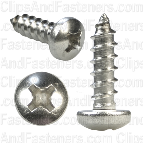 12 X 3/4 Phillips Pan Head Tap Screw 18-8