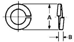 No. 8 Med. Split Washer 18-8 Stainless