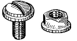 1/4-20 X 5/8 Nat.Nylon L.P. Screw & Nut