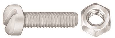 Nylon License Plate Screw & Nut M6-1.0 X 20mm