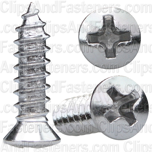 Phillips Oval Head Tap Screw 8 X 5/8 6 Head