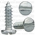 #6 X 1/2" Zinc Slotted Pan Head Tapping Screws