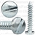 #8 X 1" Zinc Slotted Pan Head Tapping Screws