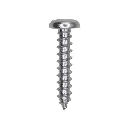 #10 X 1" Zinc Slotted Pan Head Tapping Screws