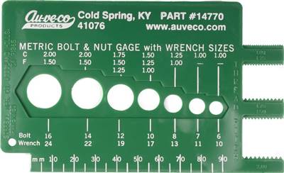 Metric Bolt & Nut Gauge