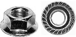 3/8"-16 USS Spin Lock Nuts With Serrations 3/4" Flange