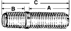 Rim Stud 3/4-10 X 3 1/8