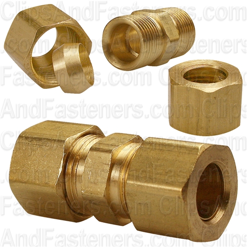 Brass Compression Union 3/8 Tube Size