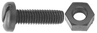 M6-1.0 X 20mm Blk Nylon L.P. Screw & Nut