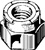 5/8"-11 USS Nylon Insert Lock Nuts Grade 2 Zinc