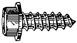 Hex Washer Head Tap Screw #10 X 1/2 Blk. Oxide