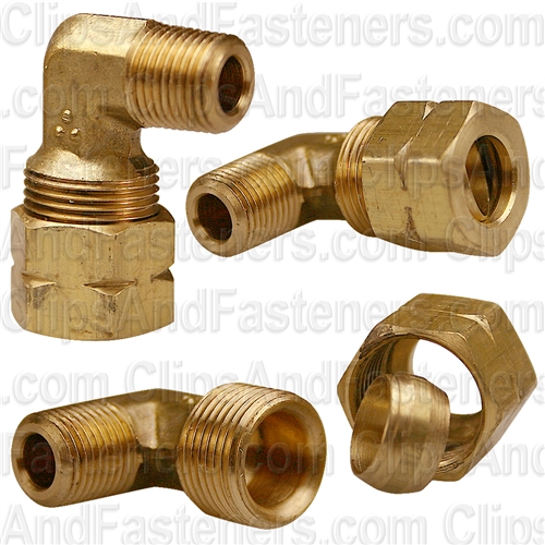 Brass Male Elbow 3/8 Tube Size 1/8 Thread