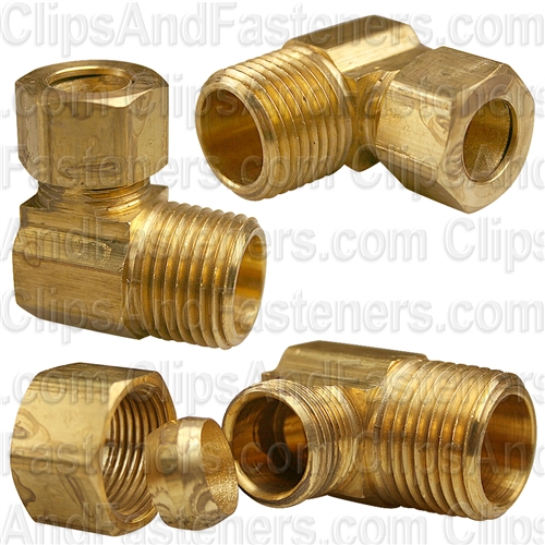 Brass Male Elbow 1/2 Tube Size 1/2 Thread