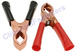 50 Amp Test Clips Black And Red Insulation