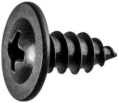 Phillips Oval Washer Head Tap Screw #8 X 3/8 Black