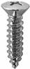 #10 X 3/4" Phillips Oval #8 Head Tapping Screws Chrome