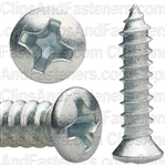 Phillips Oval Hd Tap Screw #8 X 3/4 Zinc #6 Hd