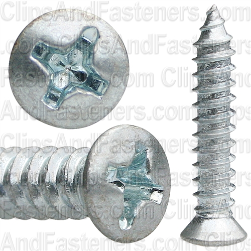 Phillips Oval Tap Screw 8 X 7/8 Zinc #6 Head