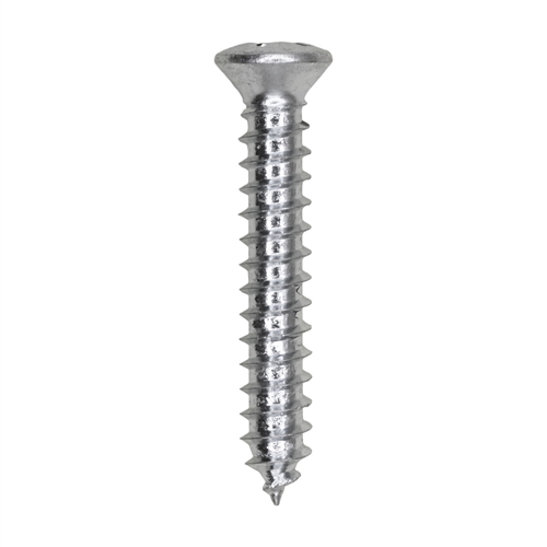 Phillips Oval Tap Screw #8 X 1 Zinc #6 Head