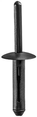 Nylon Rivet 1/4" Diameter 5/32"-3/8" Grip Black