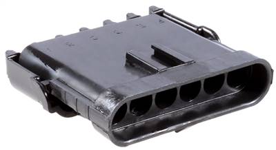 6 Cavity Flat Shroud Weatherpack Terminal Shell