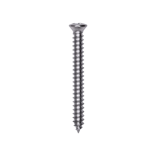 Phil Oval #6 Hd Tap Screw 8 X 1-1/2 Chrome Ab
